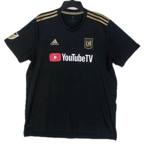 Adidas Los Angeles LAFC Football Jersey Shirt YouTubeTV Mens XL Black Gold